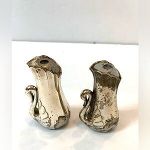 Vintage Wm A. Rogers Silverplate Swan Salt & Pepper Shakers